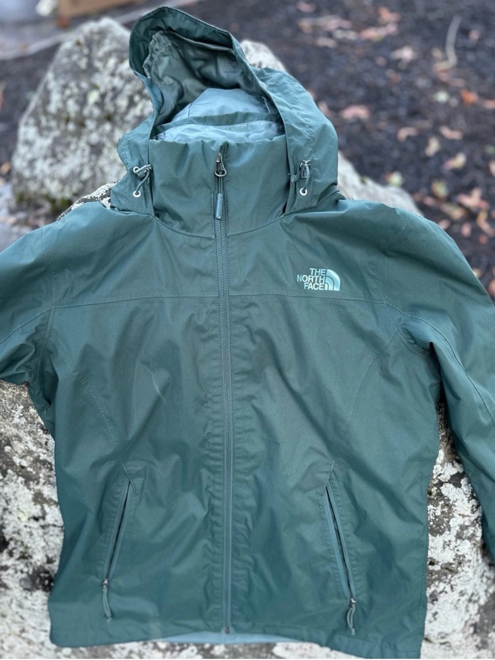 The North Face Women's Jacket in Sage Green with Black Label